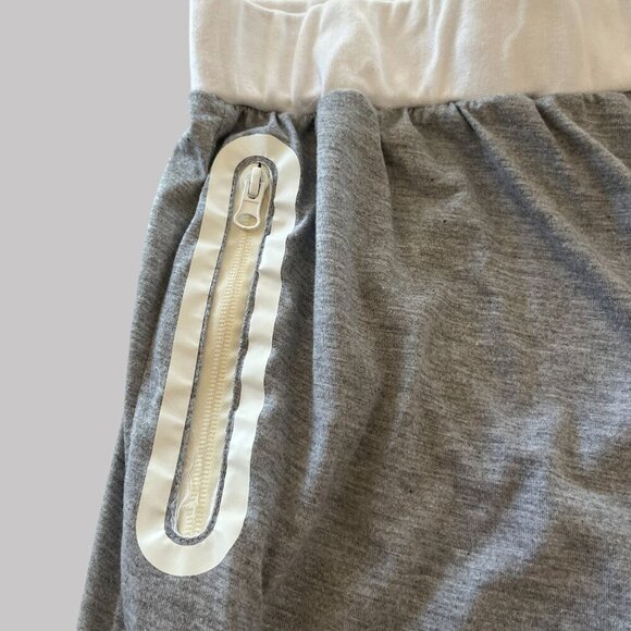 Basketball Hose Shorts Mens Size 32 Gray Baggy Zip Pockets Elastic Waist Pants - Picture 4 of 8